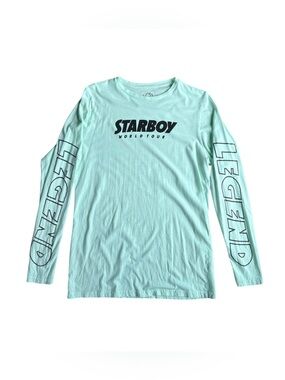 The Weeknd Starboy World Tour XO Mint Green Long Sleeve Shirt Unisex Small